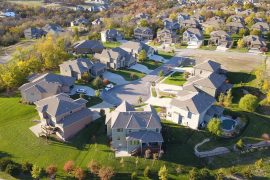 Group of suburban houses seen from above - What home buyers want