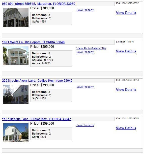 Listings page - modular home prices Florida