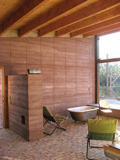 Rammed earth home - interior