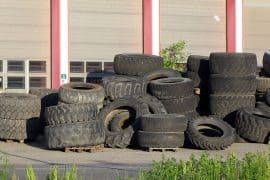 Heap of old black tires - How to make rubber shingles out of old tires