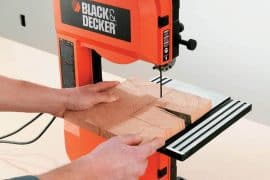 Cutting tiles with band saw - End grain flooring