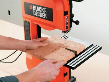 Cutting tiles with band saw - End grain flooring