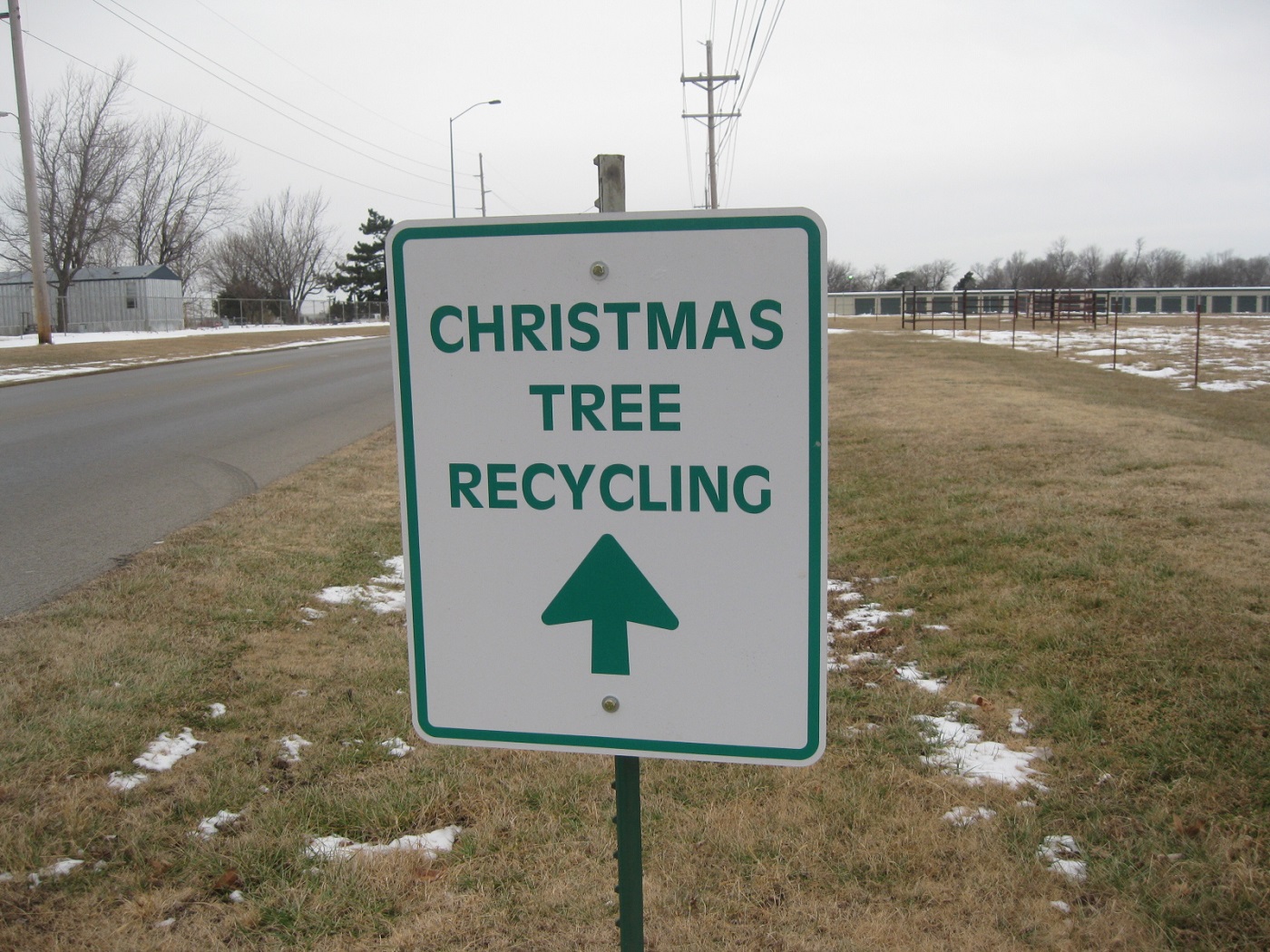 Christmas tree recycling drop-off sign - 5 traditional practices that are getting in the way of green living
