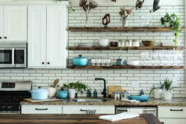 kitchen shelves - tips for an environmentally friendly kitchen remodel