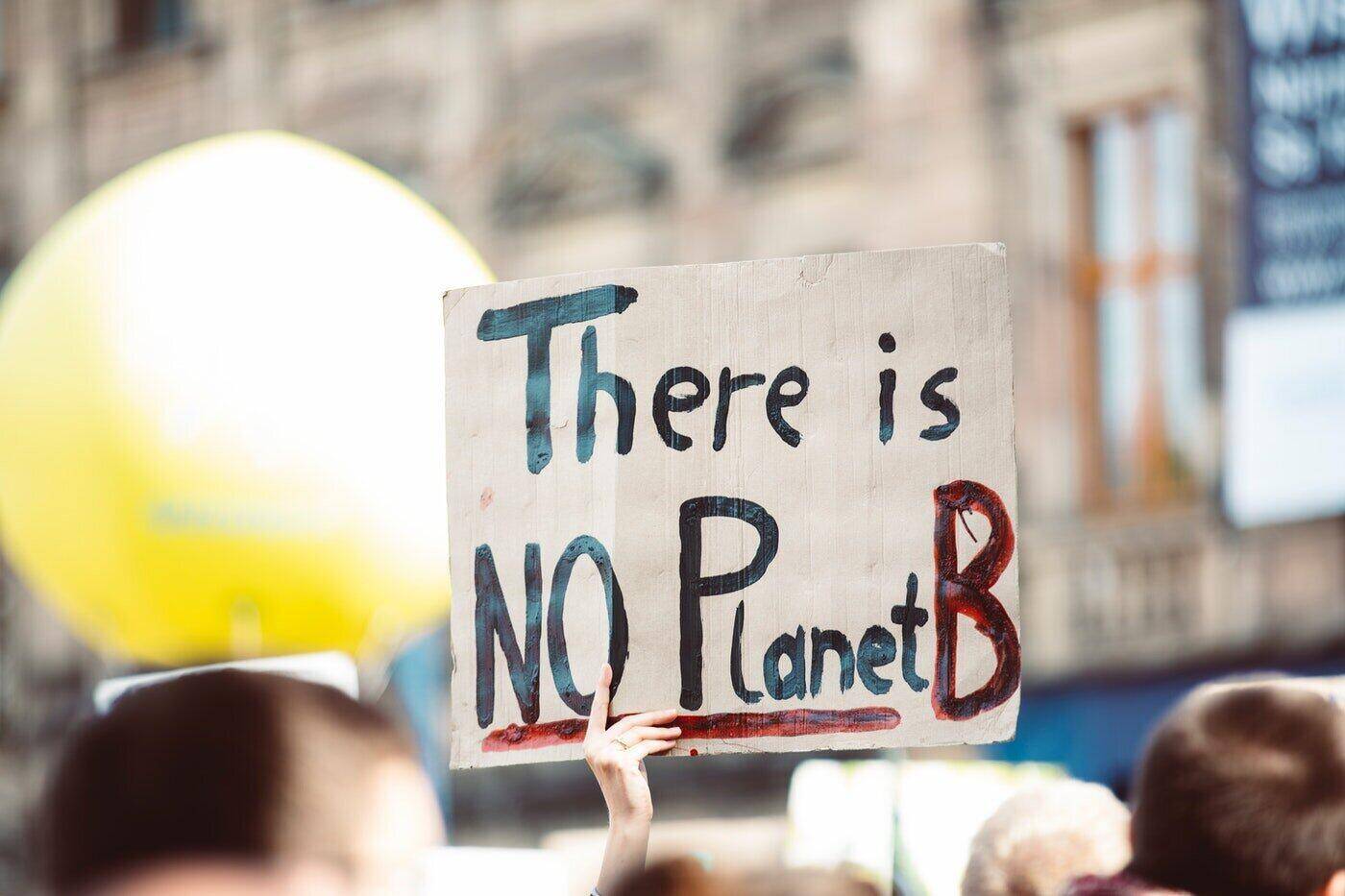 protest sign saying there is no planet b - 4 big ways to live green