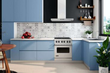tidy blue kitchen - genius hacks for an energy-efficient kitchen