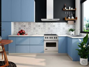 tidy blue kitchen - genius hacks for an energy-efficient kitchen