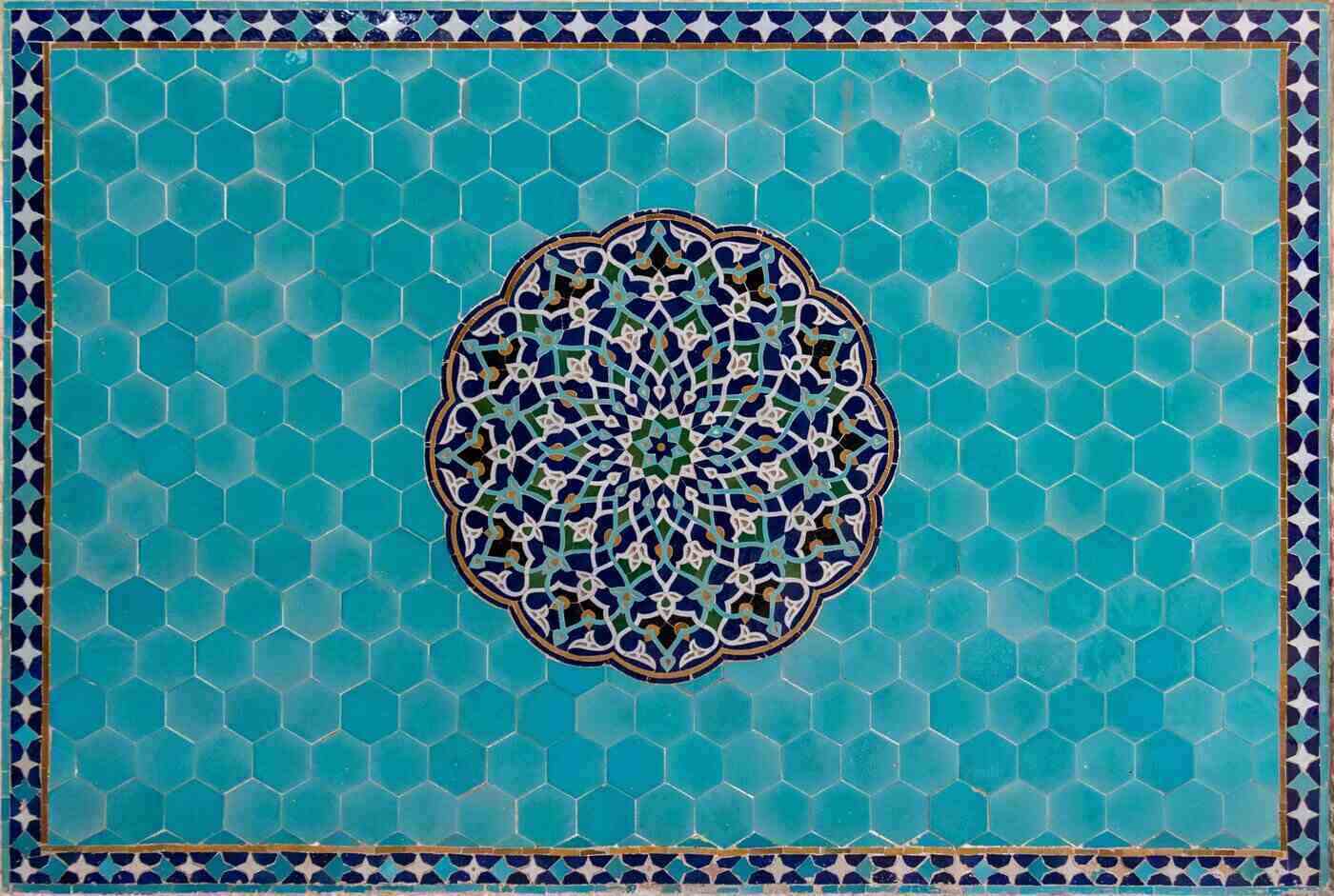 blue tiles in iranian pattern - tired of paint - try these sustainable wall covering options instead