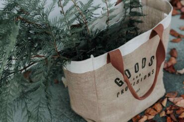 eco-friendly bag with greenery in it - a guide to greenwashing and how to avoid it