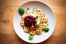 waffles on plate - 7 reasons why wheat straw plates make the best dinnerware